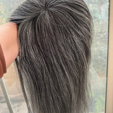 Tillstyle grey virgin Human Hair Toppers for women