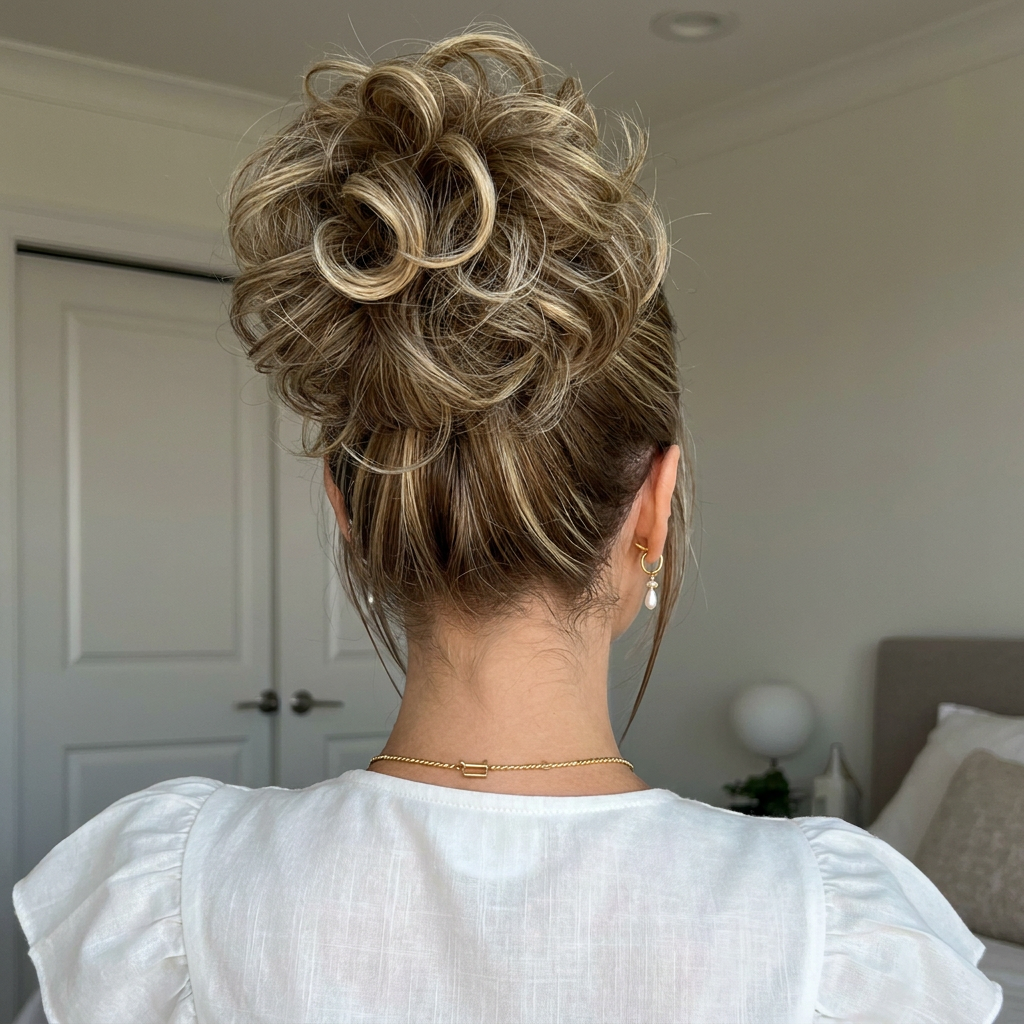 Large Messy Hair Bun Curly Synthetic hair