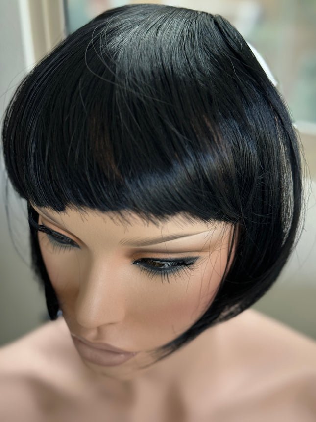 Tillstyle black clip in bangs for thinning crown natural looking bangs /short hair styles