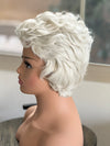 Tillstyle white curly wig /short wig