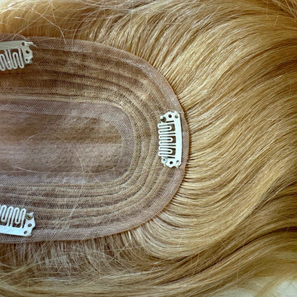 Tillstyle 100% Human Hair Clip In Toppers for women blonde / short hair styles