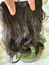 Till style dark brown loose body wave invisible wire hair extensions