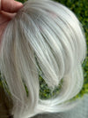 Tillstyle silver white clip in bangs for women  /alopecia