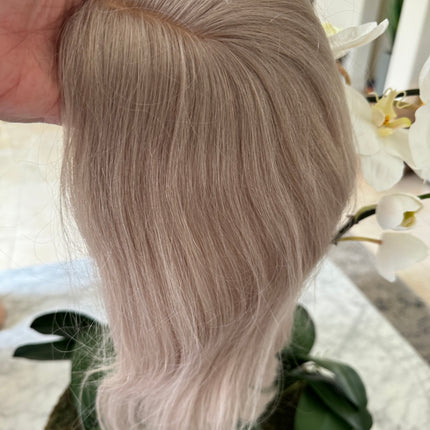 Tillstyle  blonde ash Grey human  Hair Toppers for women