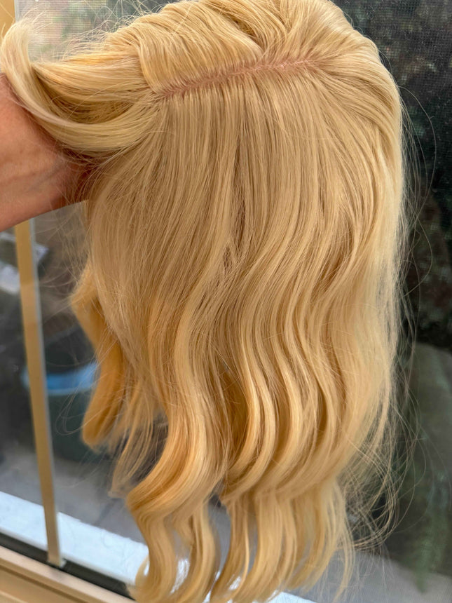 Till style  blonde  hair toppers for women with bangs