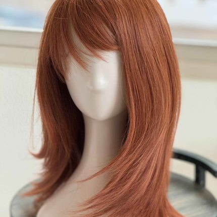 Tillstyle Auburn wig with bangs 14 inch