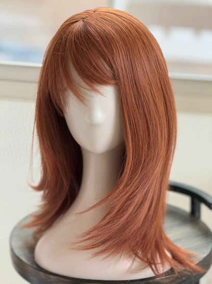 Tillstyle Auburn wig with bangs 14 inch