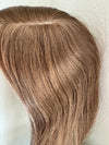 Tillstyle medium brown100% human hair toppers for women mono base