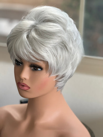 Tillstyle light silver layered wig /short pixy  wig