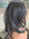 Till style grey salt and pepper  hair toppers for women / layered /bangs