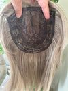 Till style ash brown highlighted grey hair toppers for women / bangs