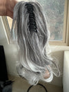 Tillstyle  grey salt and pepper claw clip ponytail