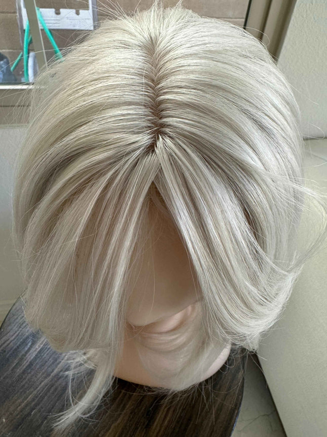 Tillstyle white blonde topper with bangs