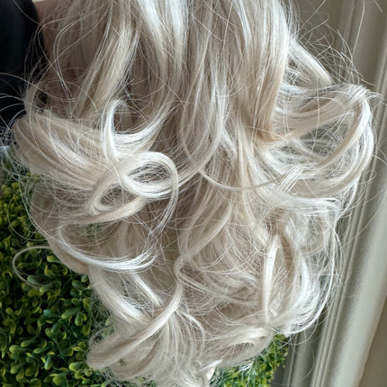 Tillstyle  white blonde /bleach blonde clip in ponytail