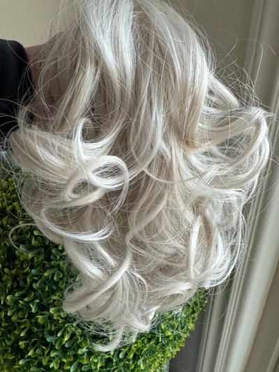 Tillstyle  white blonde /bleach blonde clip in ponytail