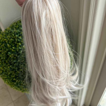 Tillstyle platinum blonde highlighted  ponytail