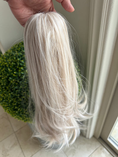 Tillstyle platinum blonde highlighted  ponytail