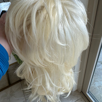 Tillstyle shaggy layered wig with bangs bleach blonde #613 shoulder length