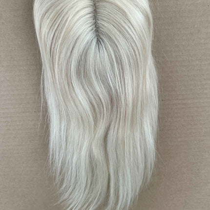 White hair toppers for women human hair White blonde