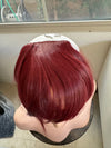 Tillstyle wine red clip in bangs for thinning crown natural looking bangs /short hair styles