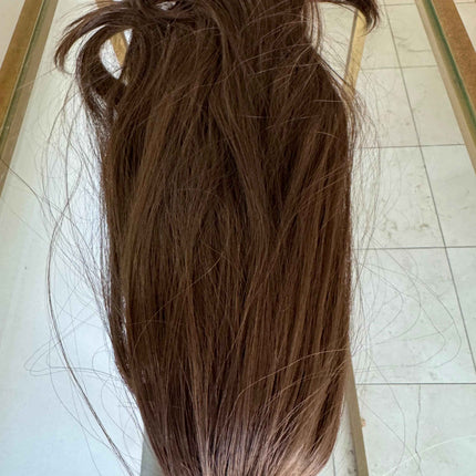 Tillstyle caramel brown clip in ponytail