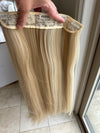 Till style ash blonde with brown highlights long straight hair extensions clip in