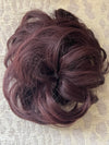 Tillstyle  elastic messy hair bun curly hair bun pieces hair scrunchie burgundy