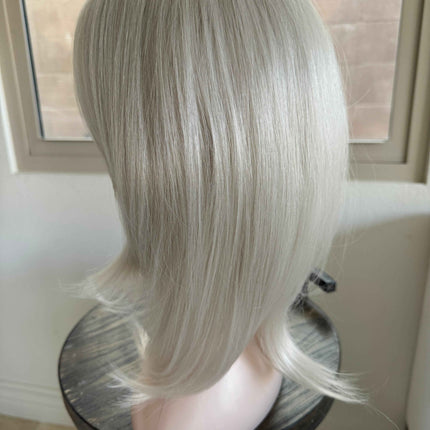 Tillstyle white blonde topper with bangs