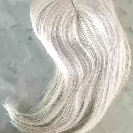 Tillstyle white hair topper for women White blonde  /ice blonde