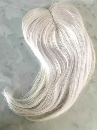 Tillstyle white hair topper for women White blonde  /ice blonde