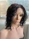 Black Human hair deep wave short curly bob wig for women pre-plucked baby hair