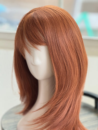 Tillstyle Auburn wig with bangs 14 inch