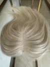Tillstyle white hair /creamy white human hair topper/no bangs
