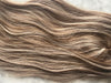 Tillstyle ombre ash blonde brown highlights clip in  hair toppers/remy human hair/monomesh base