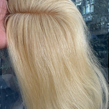 Till style blonde 100% human Hair Toppers for women