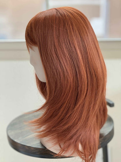 Tillstyle Auburn wig with bangs 14 inch