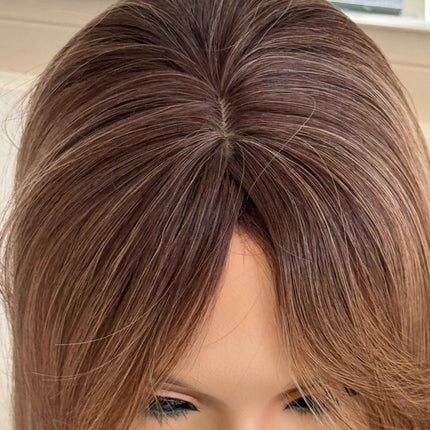 Tillstyle ombre brown topper with bangs/highlighted brown