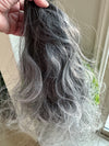 Tillstyle  grey salt and pepper clip in ponytail clip in pony tail