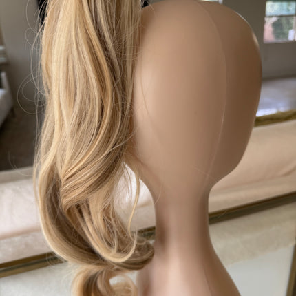 Tillstyle  light blonde with ombre /ash blonde highlights clip in ponytail