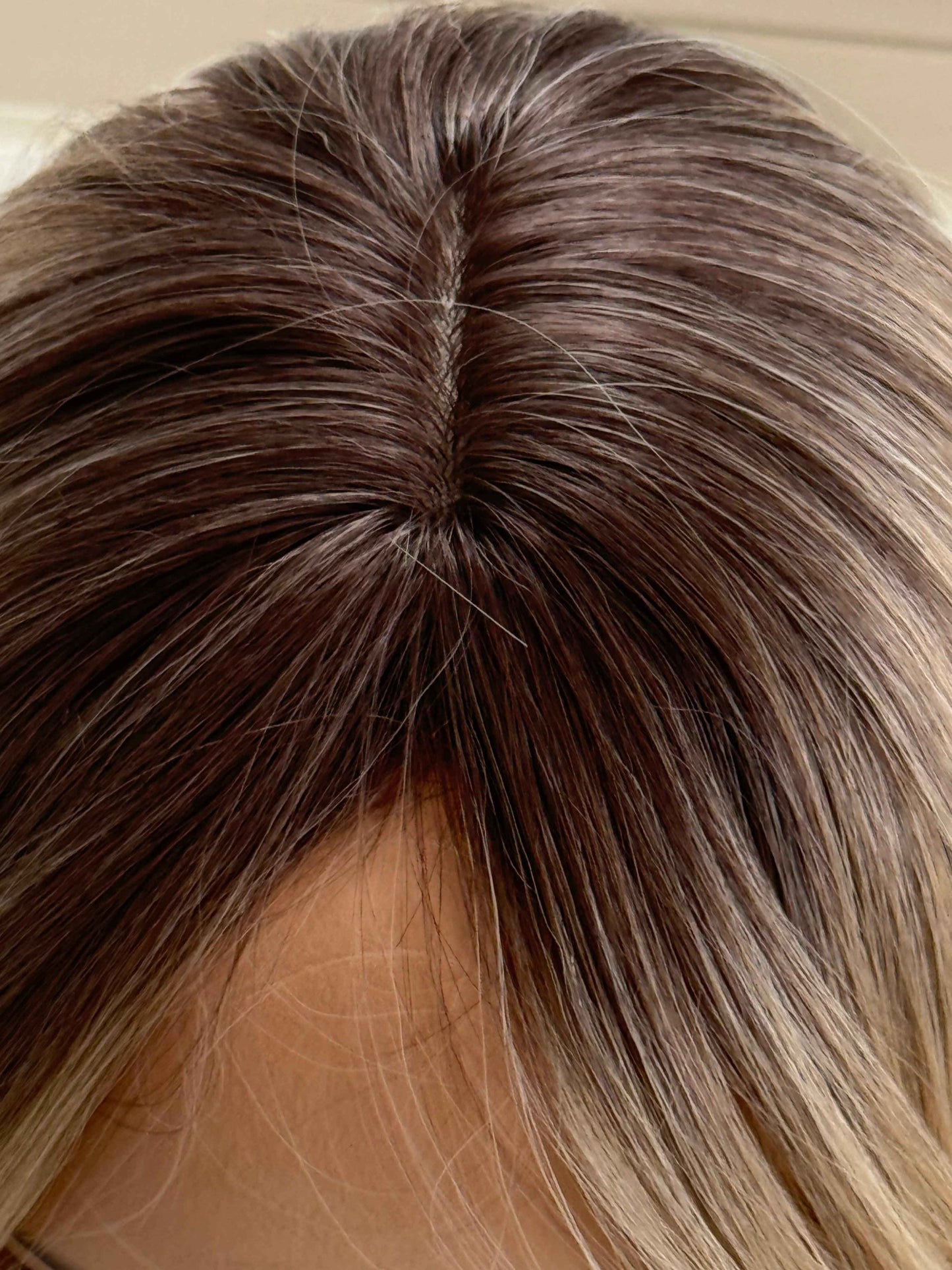 Tillstyle  blonde with brown roots hair toppers /butterfly bangs