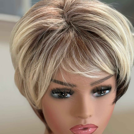 Tillstyle blonde short layered wig