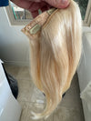 Tillstyle light bleach blonde remy hair halo hair extensions clip in hair extensions