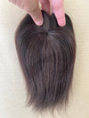 Tillstyle top hair piece 100%human hair dark brown clip in hair toppers for thinning crown