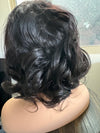 Lace front short Wavy Bob wig 100%human hair bob wavy wig glue-less