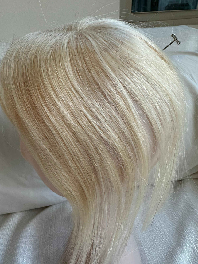 Tillstyle 100% Human Hair Toppers for women platinum blonde