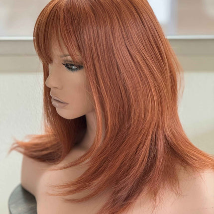 Tillstyle auburn layered wig shoulder length