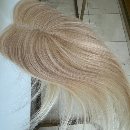 Till style platinum blonde 100%human Hair Topper fir women