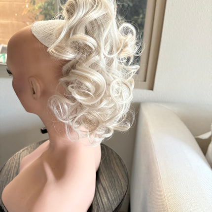 Tillstyle  white blonde / platinum clip in ponytail clip in pony tail