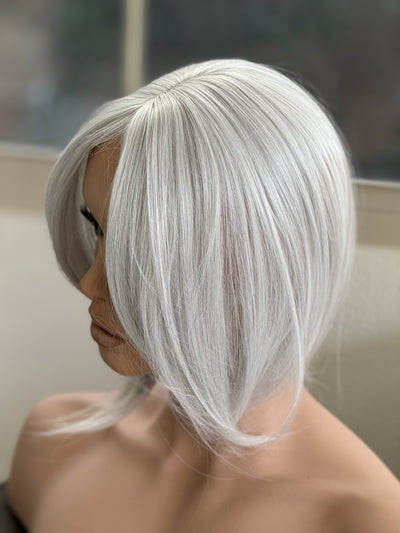 Tillstyle white topper silver highlighted hair toppers for women