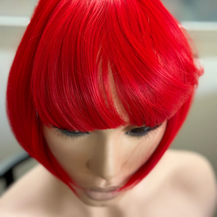 Tillstyle red clip in bangs for thinning crown natural looking bangs /short hair styles